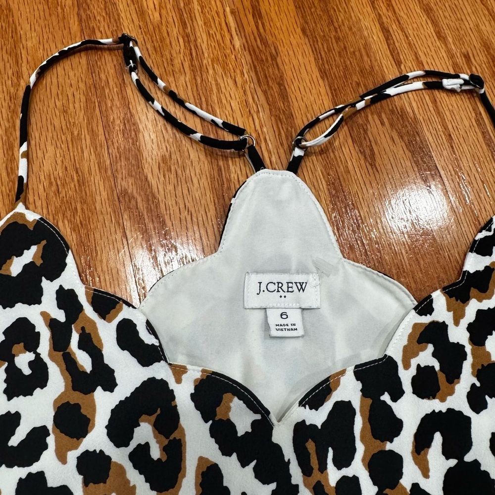 J. Crew Animal Print Strappy Top - Picture 2 of 2